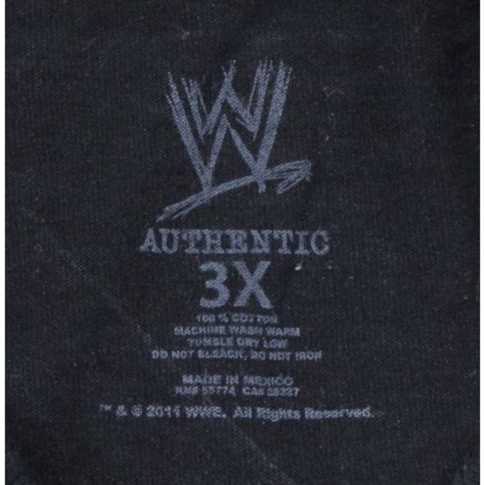 WWE Authentic Wear The Rock Bull "Just Bring It" 3X T-Shirt Black - Picture 4 of 10